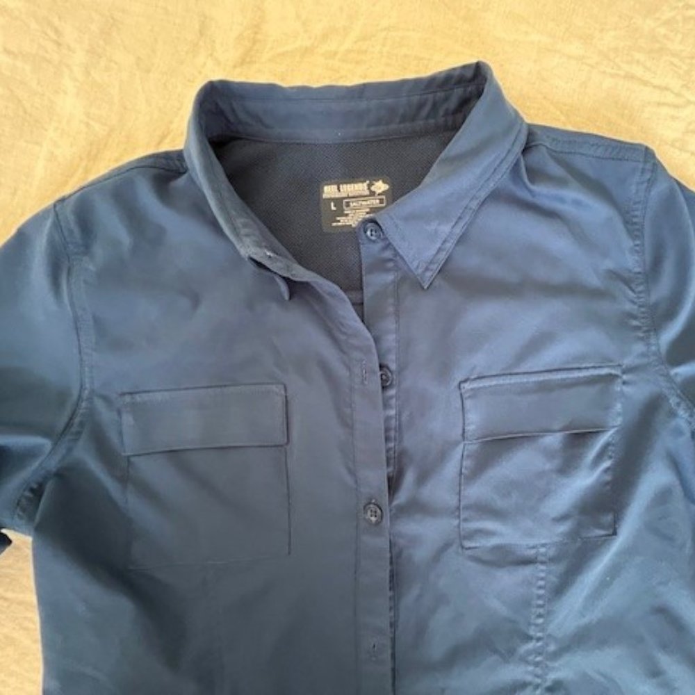 Reel Legends Saltwater Blue Shirt - Picture 3 of 4